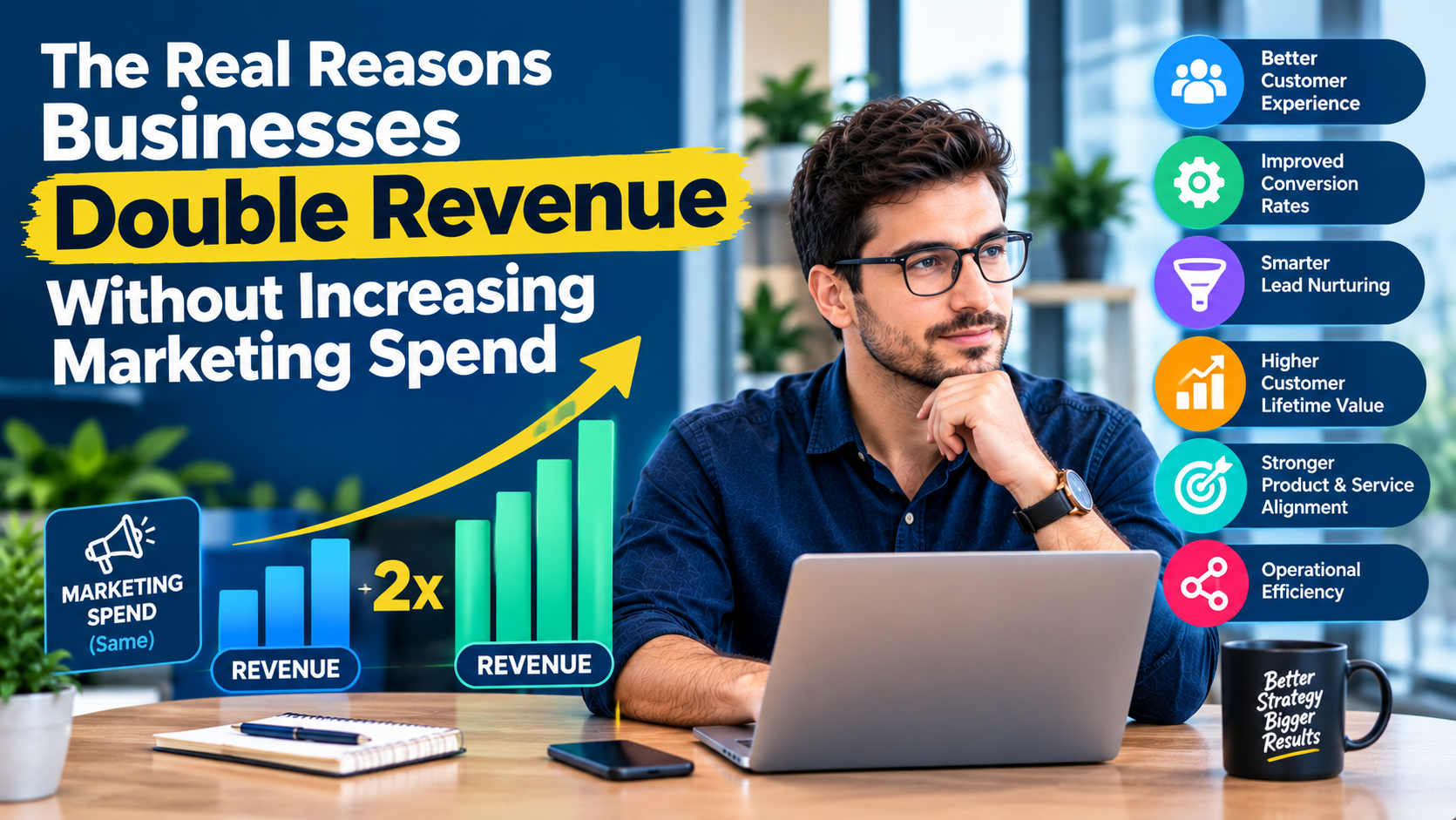 double revenue without increasing marketing spend